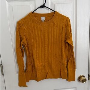 a new day Mustard Cable Knit Sweater